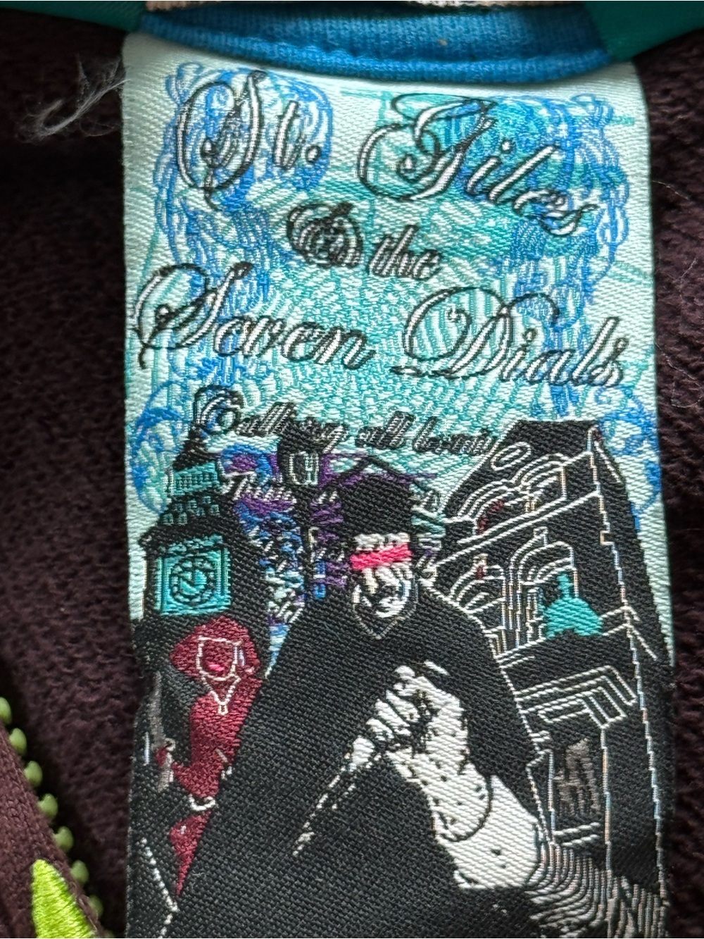 Artful Dodger Y2K Elaborately Embroidered Purple Hoodie 2XL Full Zip Graphic. - Picture 9 of 9
